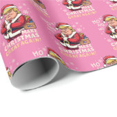 Trump Christmas | Maak kerst weer mooi roze Cadeaupapier (Rol Hoek)