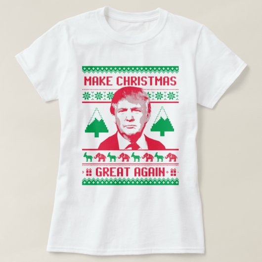 Trump Christmas - Maak Kerstmis weer geweldig T-shirt (Design voorkant)