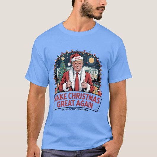  Trump Christmas, Retro Christmas Trump Mak T-shirt (Voorkant)