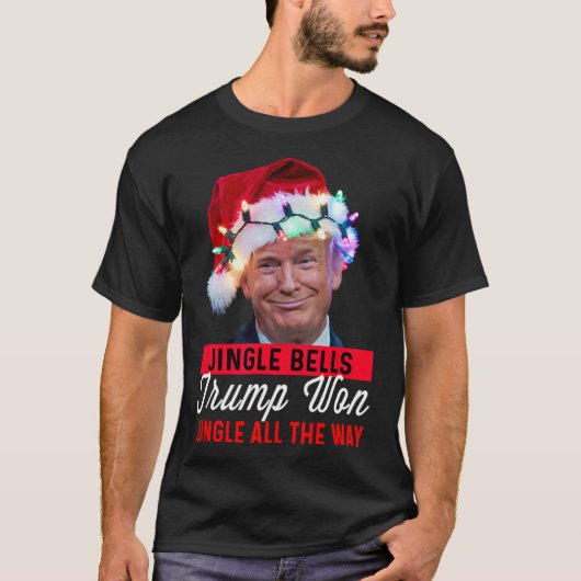 Trump Christmas Shirt Jingle Bells Funny Trump hee (Voorkant)
