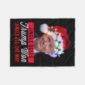 Trump Christmas Shirt Jingle Bells Funny Trump hee Fleece Deken (Voorkant (Horizontaal))