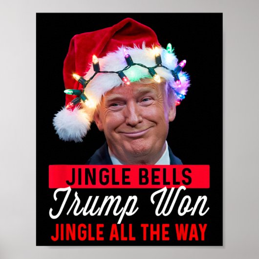 Trump Christmas Shirt Jingle Bells Funny Trump hee Poster (Voorkant)
