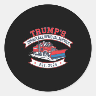 Trump Christmas Snowflake Removal Service 3 Ronde Sticker