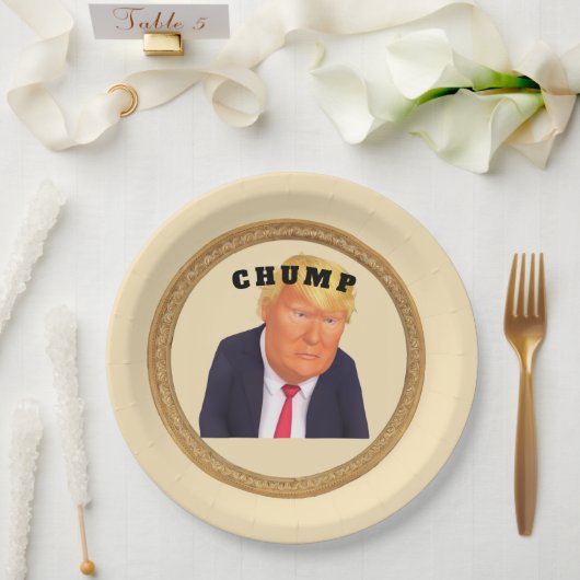 Trump/Chump Paper Plate Papieren Bordje (Huwelijk)