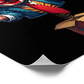 Trump circus clown grappige politieke humor poster (Hoek)