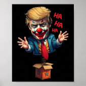 Trump circus clown grappige politieke humor poster (Voorkant)
