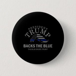 Trump Ckt De Blauwe Dunne Blauwe Lijn Vlag Politie Ronde Button 5,7 Cm