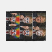 Trump Clown Dekbed Fleece Deken (Voorkant (Horizontaal))
