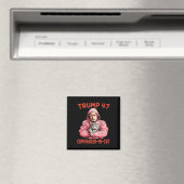 Trump Commandant in Cat Funny Cat en Trump Magneet (Insitu (Vaatwasser))