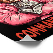 Trump Commandant in Cat Funny Cat en Trump Poster (Hoek)
