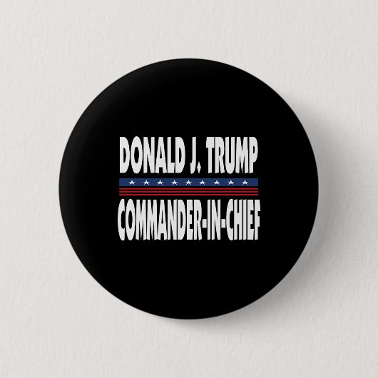 Trump Commandant-in-opperbevelhebber President Rep Ronde Button 5,7 Cm (Voorkant)