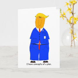 Trump Concepten van een Plan Humoristische Kaart