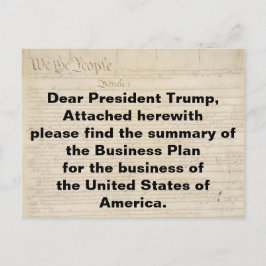 Trump Constitution is het businessplan van de VS Briefkaart