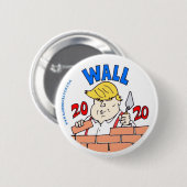 Trump Construcing Wall-toets Ronde Button 5,7 Cm (Voorkant /achterkant)