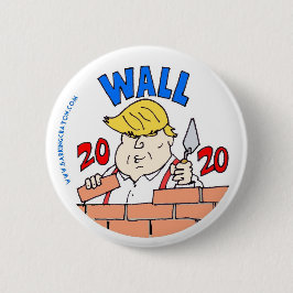 Trump Construcing Wall-toets Ronde Button 5,7 Cm