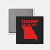 Trump Country Missouri Red State kaart Republikein Magneet (Voorkant / Achterkant)