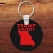 Trump Country Missouri Red State kaart Republikein Sleutelhanger (Voorkant)