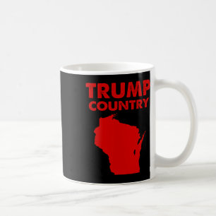 Trump Country Wisconsin kaart rode staat Republike Koffiemok