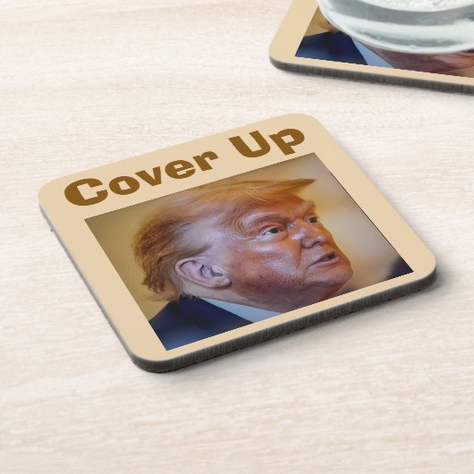 Trump/Cover Up Beverage Coaster Bier Onderzetter (Linkerzijde)