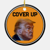 Trump Cover Up Beverage Coaster Keramisch Ornament (Achterkant)