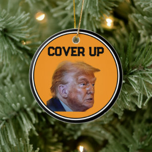 Trump Cover Up Drankviltje Keramisch Ornament