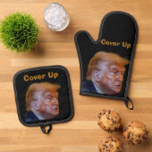 Trump/Cover Up Oven Mitt & Pot Holder Ovenwant & Pannenlap Set (Top down)