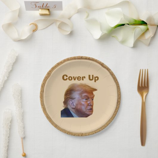 Trump/Cover Up Paper Plate Papieren Bordje (Huwelijk)