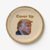Trump/Cover Up Paper Plate Papieren Bordje (Voorkant)