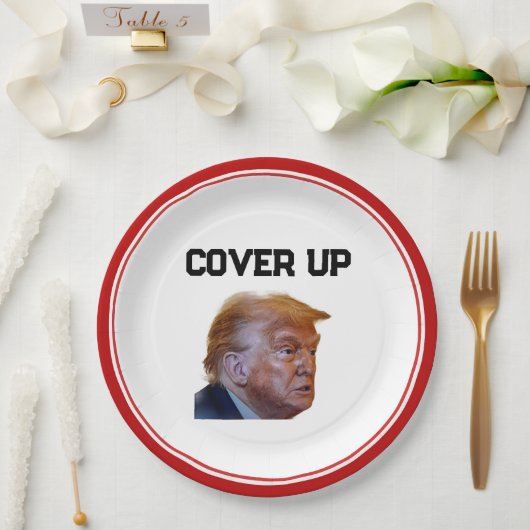 Trump Cover Up Paper Plate Papieren Bordje (Huwelijk)