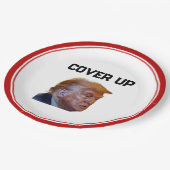 Trump Cover Up Paper Plate Papieren Bordje (Gekanteld)