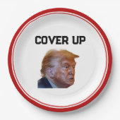 Trump Cover Up Paper Plate Papieren Bordje (Voorkant)