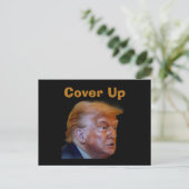 Trump/ Cover Up Postkaart (Staand voorkant)