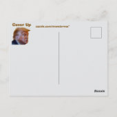 Trump/ Cover Up Postkaart (Achterkant)
