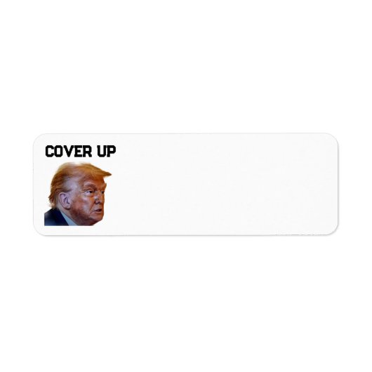 Trump Cover Up Retouradreslabel Etiket (Voorkant)