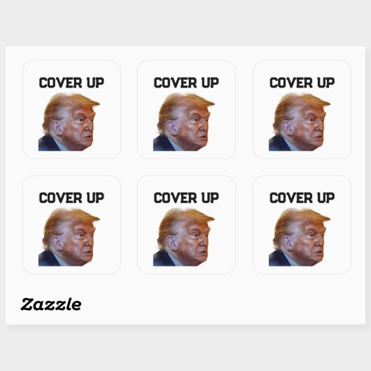 Trump Cover Up Sticker (Vel)