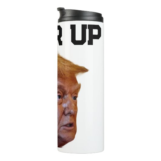 Trump Cover Up Thermal Tumbler Thermosbeker (Geroteerd rechts)