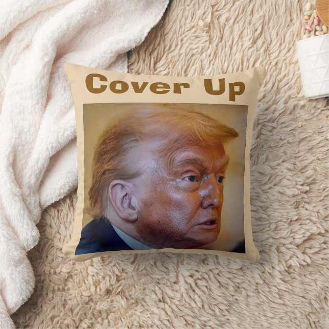 Trump/Cover Up Throw Pillow Kussen (Deken)