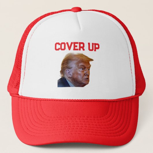Trump Cover Up Trucker Hat Trucker Pet (Voorkant)