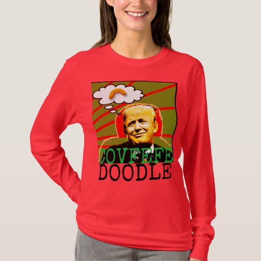 Trump Covfefe Doodle Ugly KerstSweater, vrouwen T-shirt (Voorkant)
