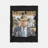 Trump Cowboy Western Daddy's Home Take America ter Fleece Deken (Voorkant)