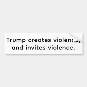 Trump Creëert & Nodigt Haat Uit Hankamer Artjunkha Bumpersticker