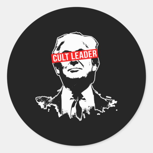 Trump Cult-leider die het te ver bracht Ronde Sticker (Voorkant)
