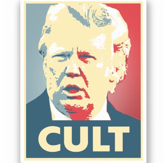 Trump-cultus Sticker (Voorkant)