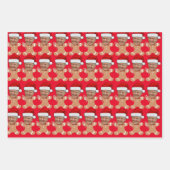 Trump Custom Face Foto Gingerbread Xmas Inpakpapier Vel (Voorkant 2)