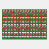 Trump Custom Gezicht foto Elf Kerstmis Grappige Tr Inpakpapier Vel (Voorkant 3)