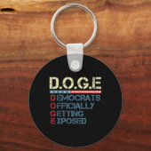 Trump D.O.G.E Doge Department of Government (Minis Sleutelhanger (Voorkant)