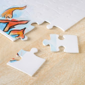 Trump daalt af in de Fiery Pit Jig Saw-puzzel Legpuzzel (Zijkant)