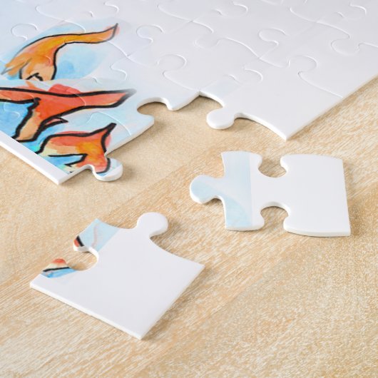 Trump daalt af in de Fiery Pit Jig Saw-puzzel Legpuzzel (Zijkant)