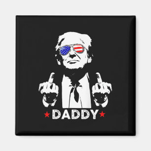 Trump Daddy 2025 President Anhangers Mannen En Vro Magneet