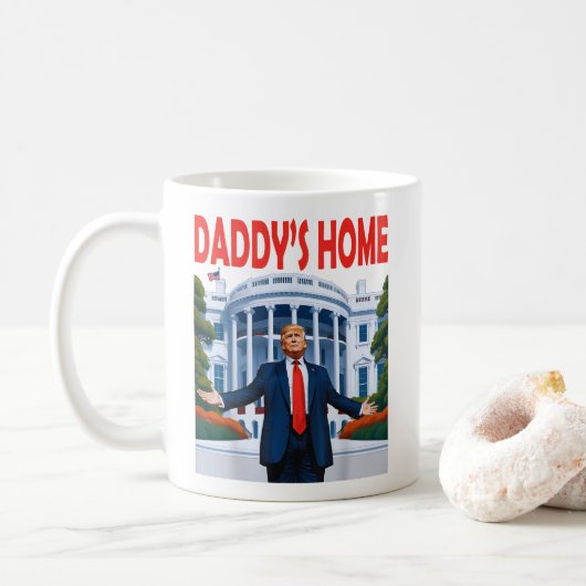 Trump Daddys Home Koffiemok (Met donut)